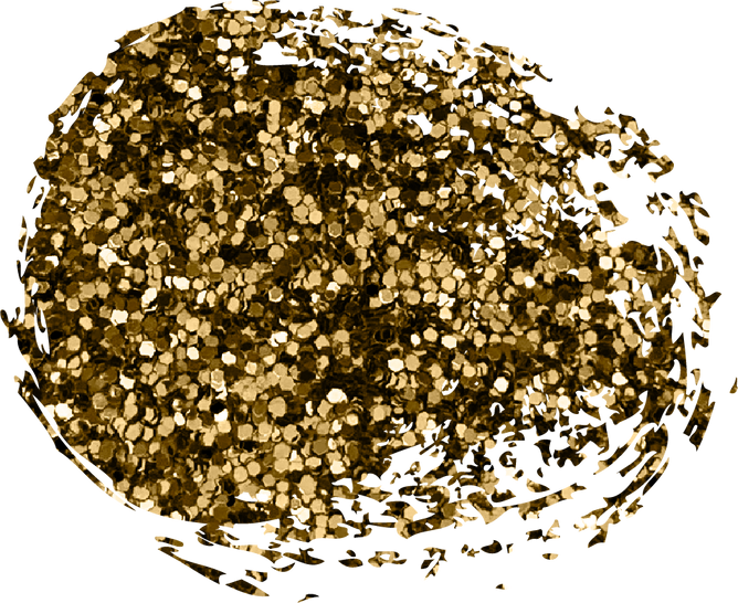 Glitter Brushstroke Gold Rag Circle